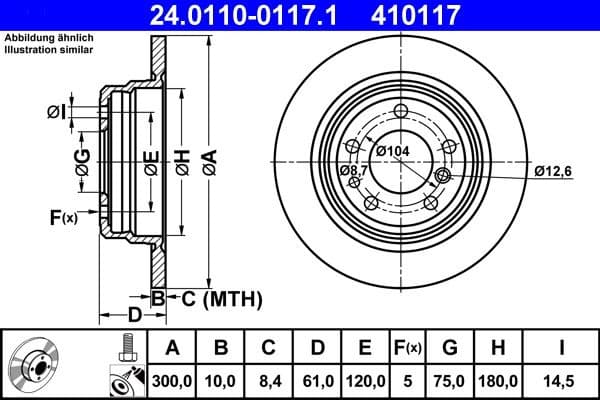 Brake Disc 24.0110-0117.1 - image 2