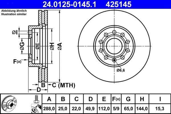 Brake Disc 24.0125-0145.1 - image 2