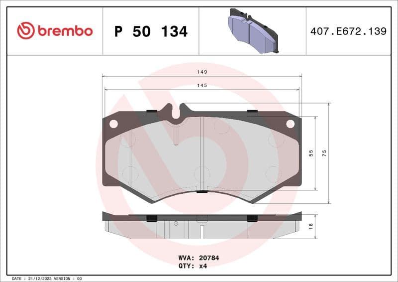 Brake pads front, Top Quality P50134 - image 3