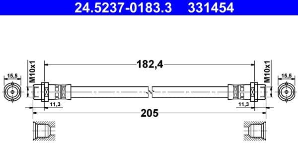 Brake Hose 24.5237-0183.3 - image 2
