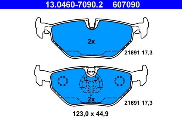 Brake Pad Set, disc brake 13.0460-7090.2 - image 2