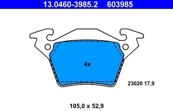 Brake Pad Set, disc brake 13.0460-3985.2 - image 2