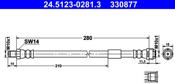Brake Hose 24.5123-0281.3 - image 2