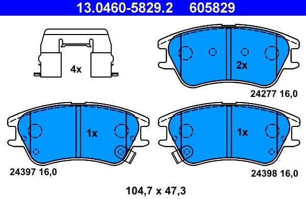 Brake Pad Set, disc brake 13.0460-5829.2 - image 2
