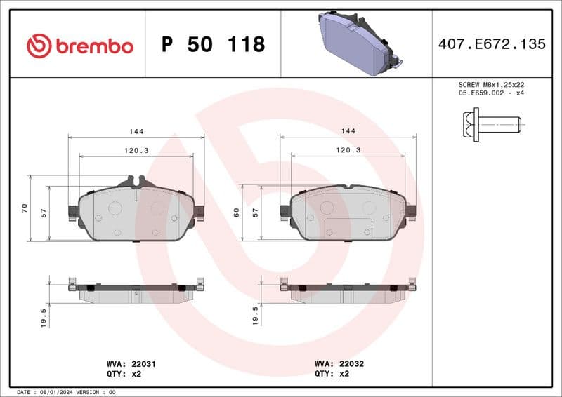 Brake pads front, Top Quality P50118 - image 3