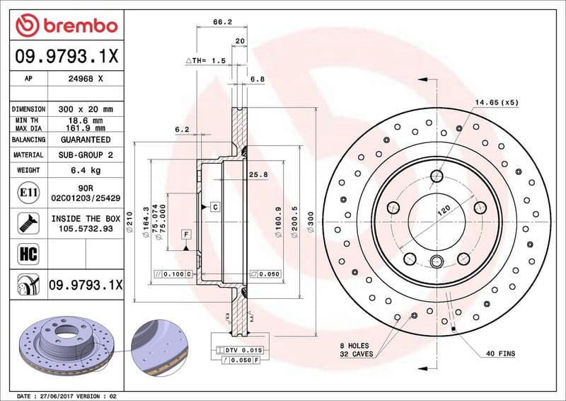 Brake Disc XTRA LINE - Xtra 09.9793.1X - image 4