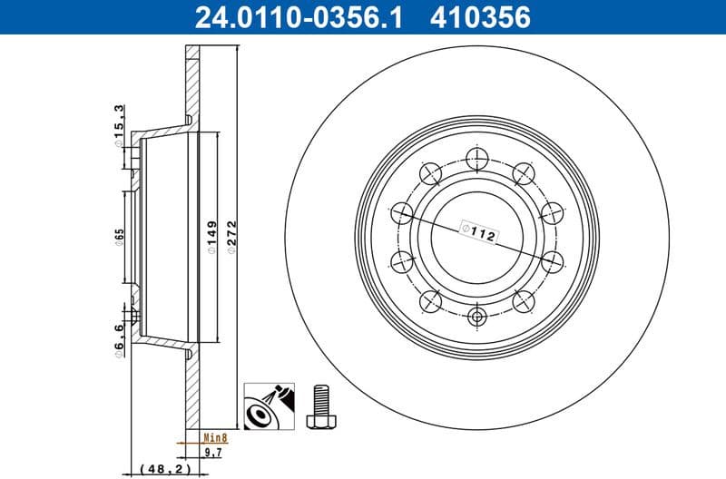 Brake Disc 24.0110-0356.1 - image 2