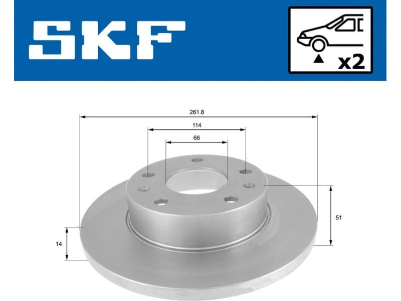Brake Disc VKBD 80440 S2 - image 2