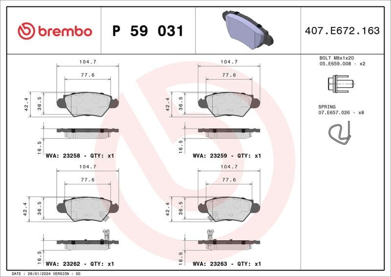 Brake Pad Set, disc brake PRIME LINE P59031 - image 3