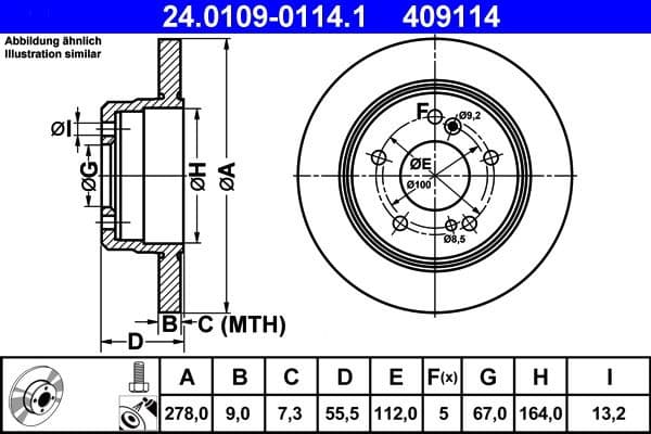Brake Disc 24.0109-0114.1 - image 2