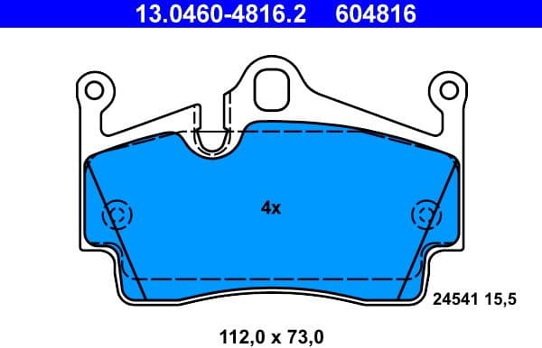 Brake Pad Set, disc brake 13.0460-4816.2 - image 2