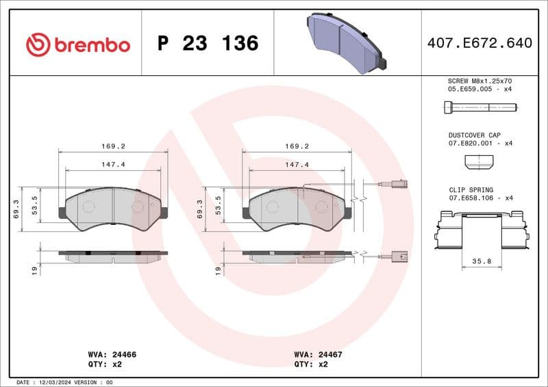Brake pads front, Top Quality P23136 - image 3