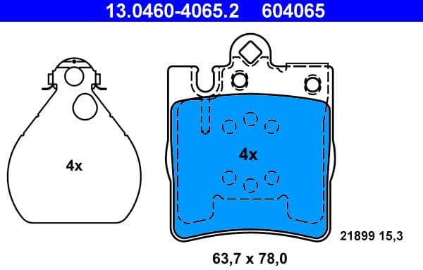 Brake Pad Set, disc brake 13.0460-4065.2 - image 2