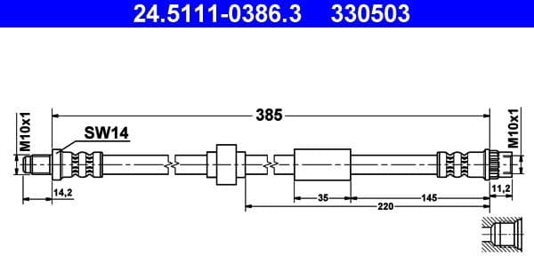 Brake Hose 24.5111-0386.3 - image 2