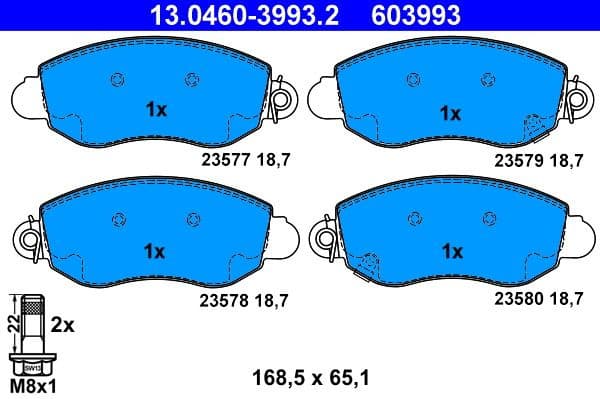 Brake Pad Set, disc brake 13.0460-3993.2 - image 2