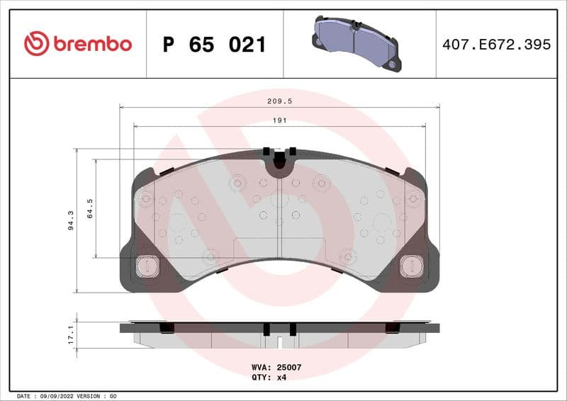 Brake Pad Set, disc brake PRIME LINE P65021 - image 3