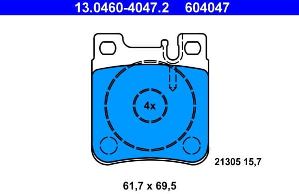Brake Pad Set, disc brake 13.0460-4047.2 - image 2