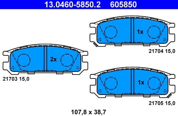 Brake Pad Set, disc brake 13.0460-5850.2 - image 2