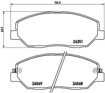 Brake pads front, Top Quality P30036 - image 3