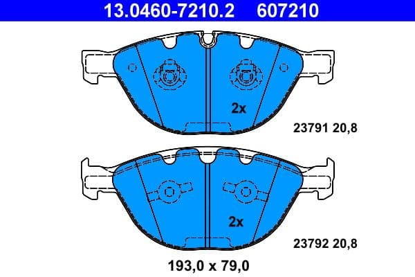 Brake Pad Set, disc brake 13.0460-7210.2 - image 2