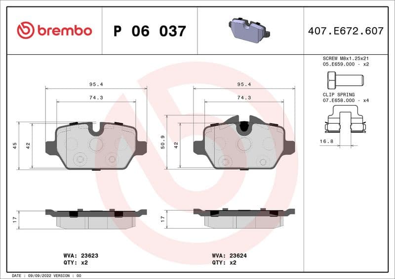 Brake Pad Set, disc brake XTRA LINE P06037X - image 3