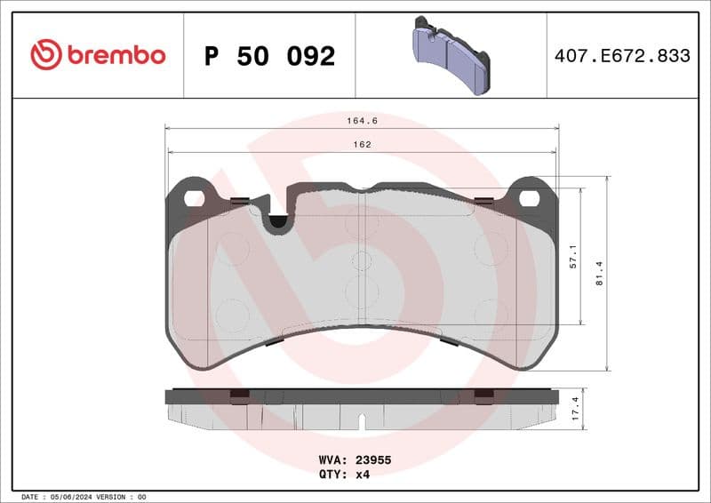 Brake Pad Set, disc brake PRIME LINE P50092 - image 3