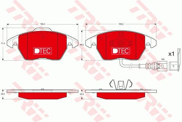 Brake Pad Set, disc brake DTEC COTEC GDB1550DTE