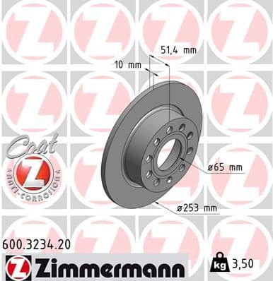 Brake Disc COAT Z 600.3234.20