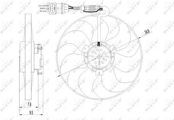 Fan, engine cooling 47064