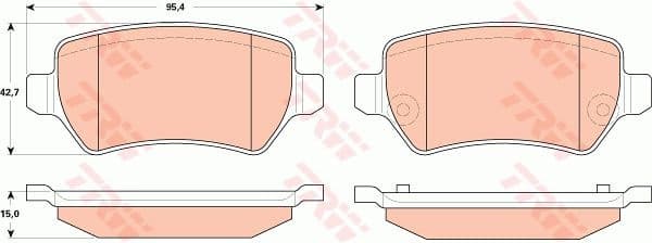 Brake Pad Set, disc brake COTEC GDB1831
