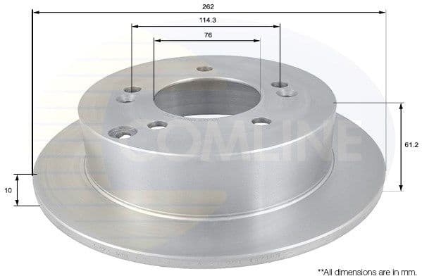 Brake disc, 1pcs REAR ADC1066 - image 2