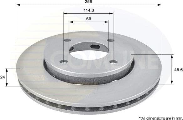 Brake disc, 1pcs FRONT ADC0374V - image 2