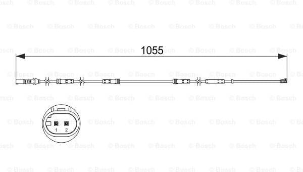 Warning Contact, brake pad wear 1987473508 - image 2