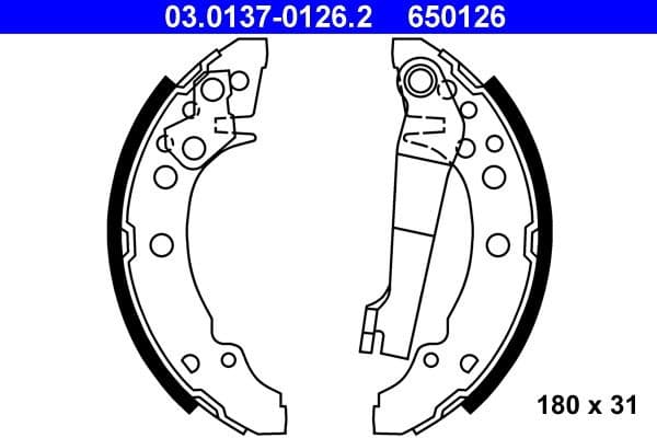 Brake Shoe Set 03.0137-0126.2 - image 2