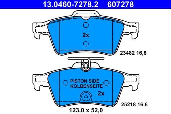 Brake Pad Set, disc brake 13.0460-7278.2 - image 2