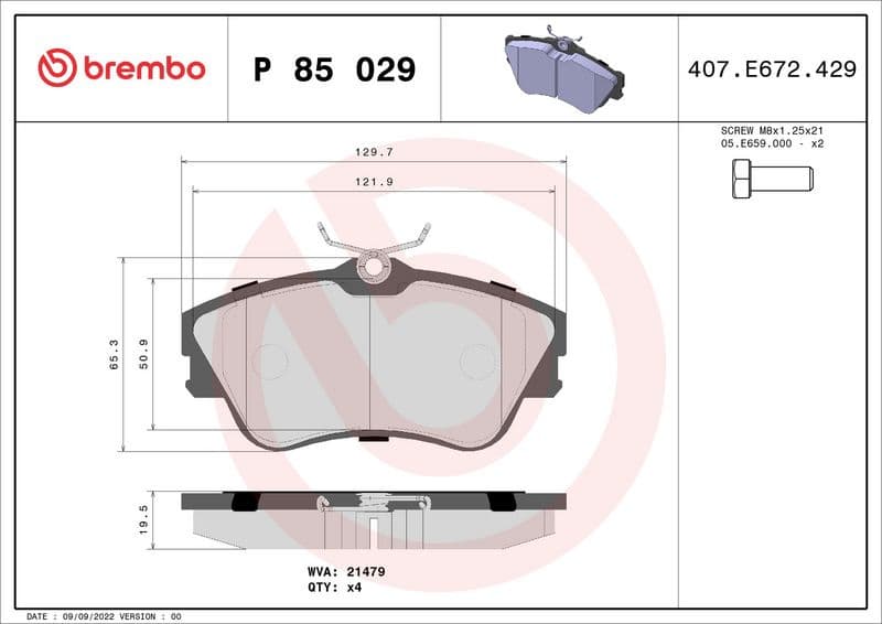 Brake Pad Set, disc brake PRIME LINE P85029 - image 3