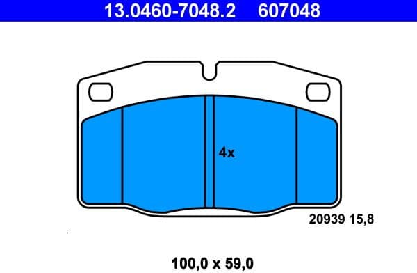 Brake Pad Set, disc brake 13.0460-7048.2 - image 2