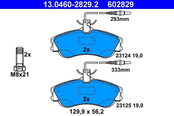 Brake Pad Set, disc brake 13.0460-2829.2 - image 2