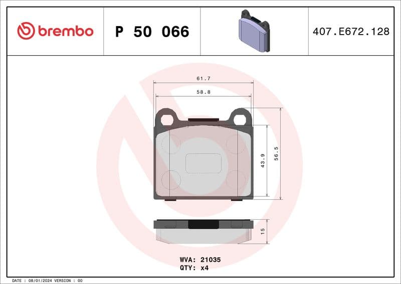 Brake Pad Set, disc brake PRIME LINE P50066 - image 3