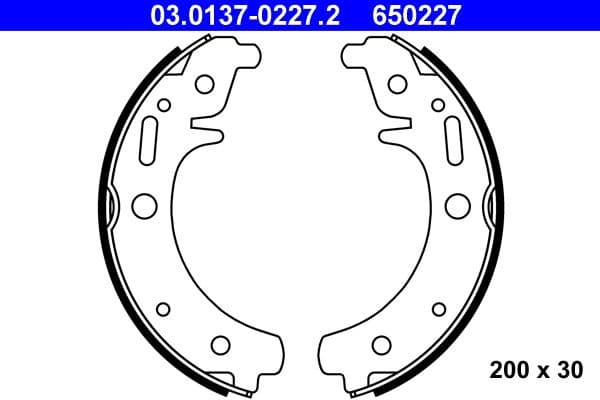 Brake Shoe Set 03.0137-0227.2 - image 2