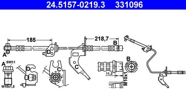 Brake Hose 24.5157-0219.3 - image 2