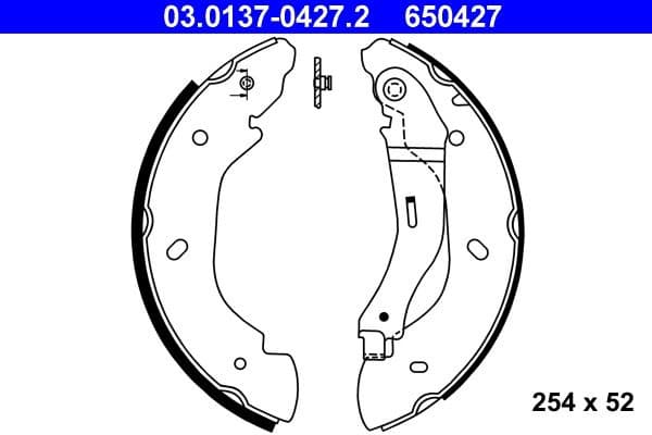 Brake Shoe Set 03.0137-0427.2 - image 2