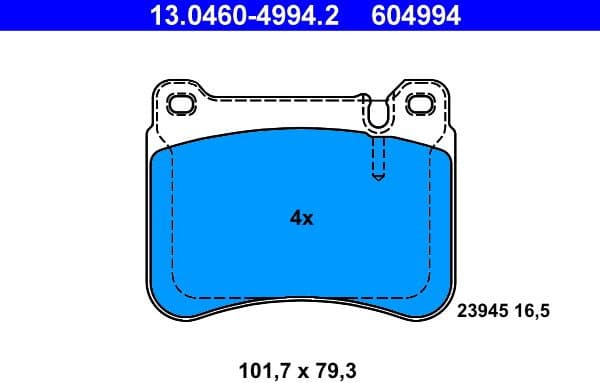 Brake Pad Set, disc brake 13.0460-4994.2 - image 2