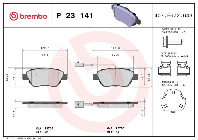 Brake Pad Set, disc brake PRIME LINE P23141 - image 3