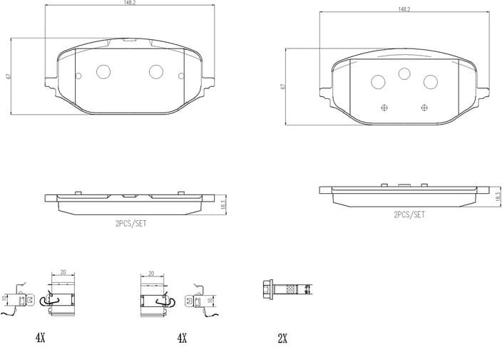 Brake Pad Set, disc brake PRIME LINE P 61 142 - image 2