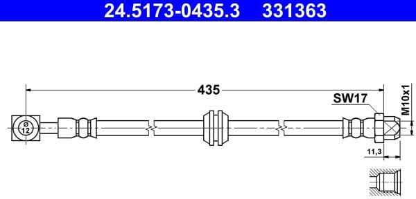 Brake Hose 24.5173-0435.3 - image 2