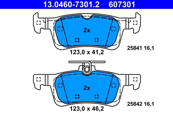 Brake Pad Set, disc brake 13.0460-7301.2 - image 2