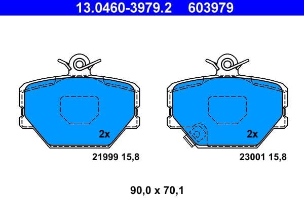 Brake Pad Set, disc brake 13.0460-3979.2 - image 2