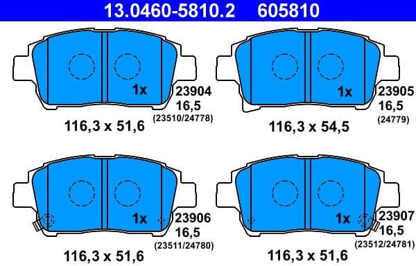 Brake Pad Set, disc brake 13.0460-5810.2 - image 2