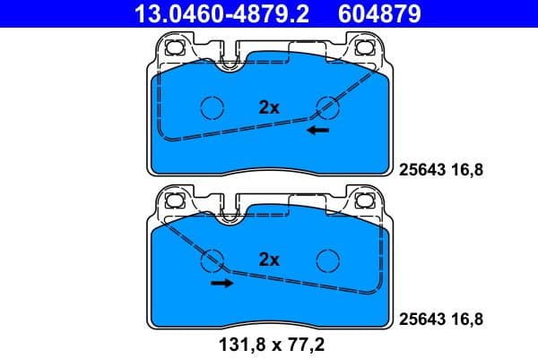 Brake Pad Set, disc brake 13.0460-4879.2 - image 2
